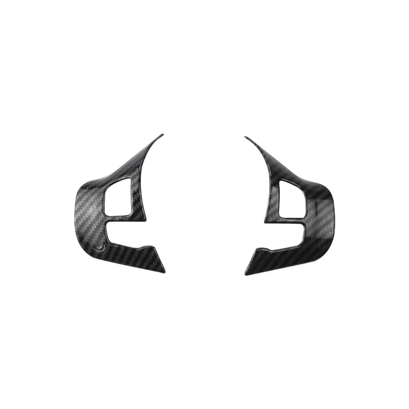 yhyttr Auto-Chrom-Lenkraddekoration, passend for Peugeot, 208 GTI 2008 308 2014–2017, Zubehör-Zierabdeckungsaufkleber Lenkrad-Akzentaufkleber(Carbon fiber) von yhyttr