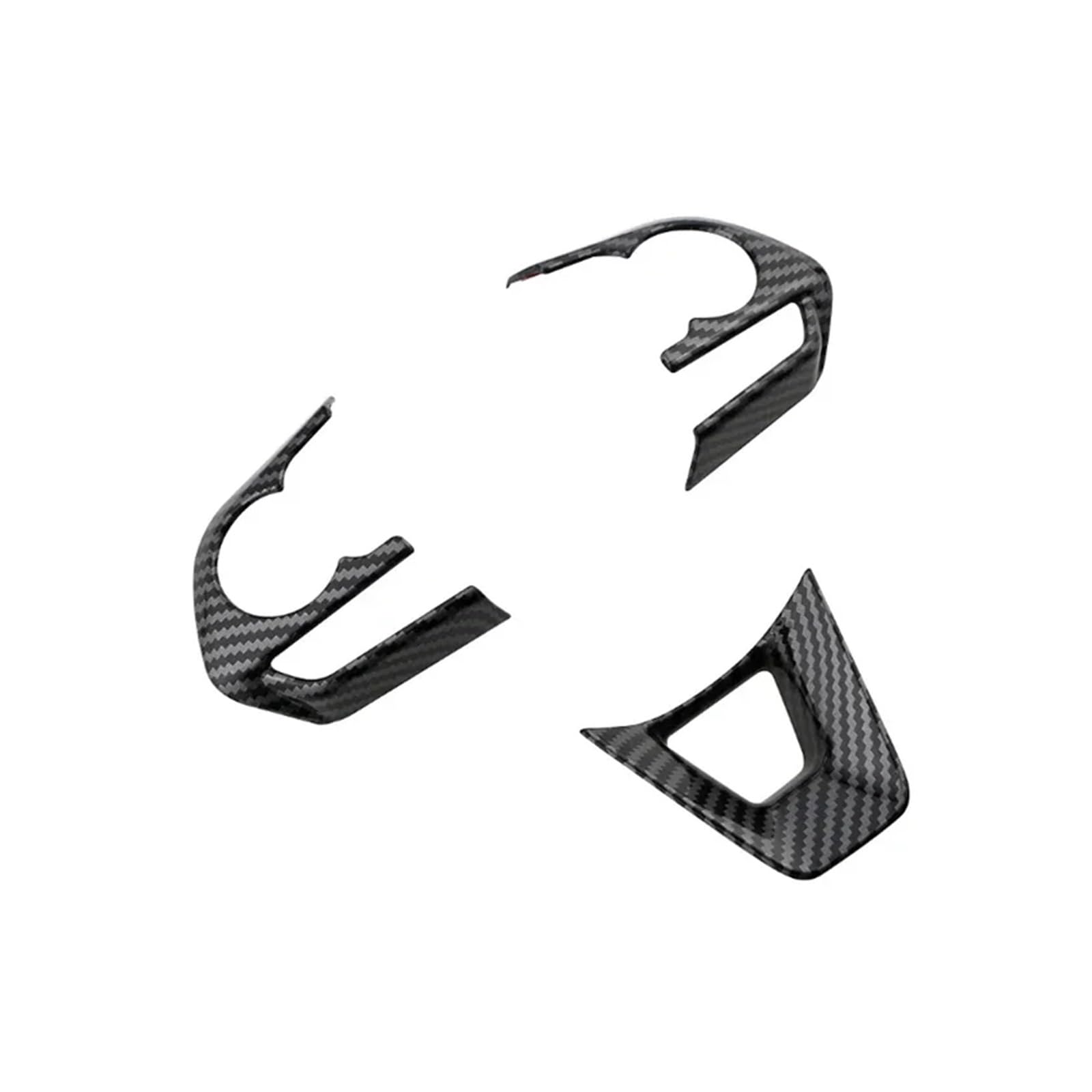 yhyttr Auto-Lenkrad-Panel-Dekoration, passend for Toyota, Avalon Corolla Cross RAV4 R AV4 2019–2024 Zubehör-Abdeckungsaufkleber Lenkrad-Akzentaufkleber(Carbon fibre) von yhyttr