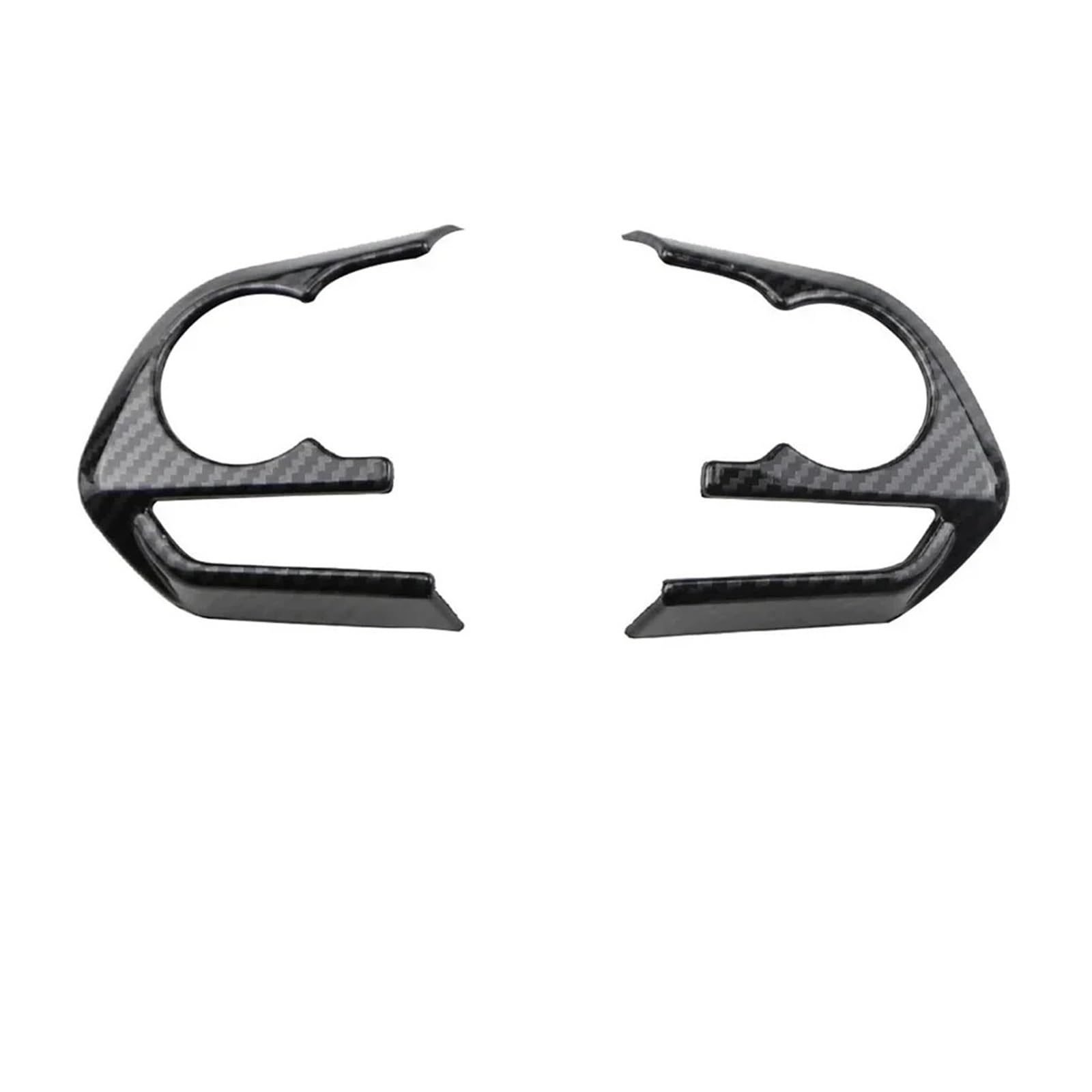 yhyttr Auto-Lenkrad-Tastenfeldverkleidung, passend for Toyota, RAV4 RAV 4 Corolla Avalon 2019 2020 Zubehör Pailletten Lenkrad-Akzentaufkleber(Carbon fiber 2pcs) von yhyttr