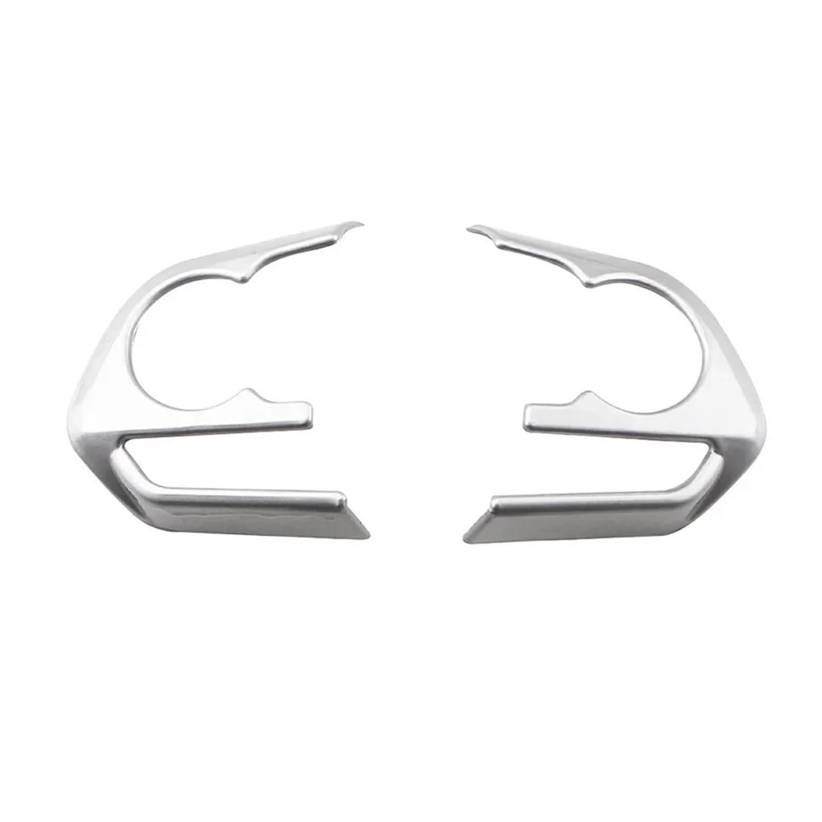 yhyttr Auto-Lenkrad-Tastenfeldverkleidung, passend for Toyota, RAV4 RAV 4 Corolla Avalon 2019 2020 Zubehör Pailletten Lenkrad-Akzentaufkleber(Silver 2 pcs) von yhyttr