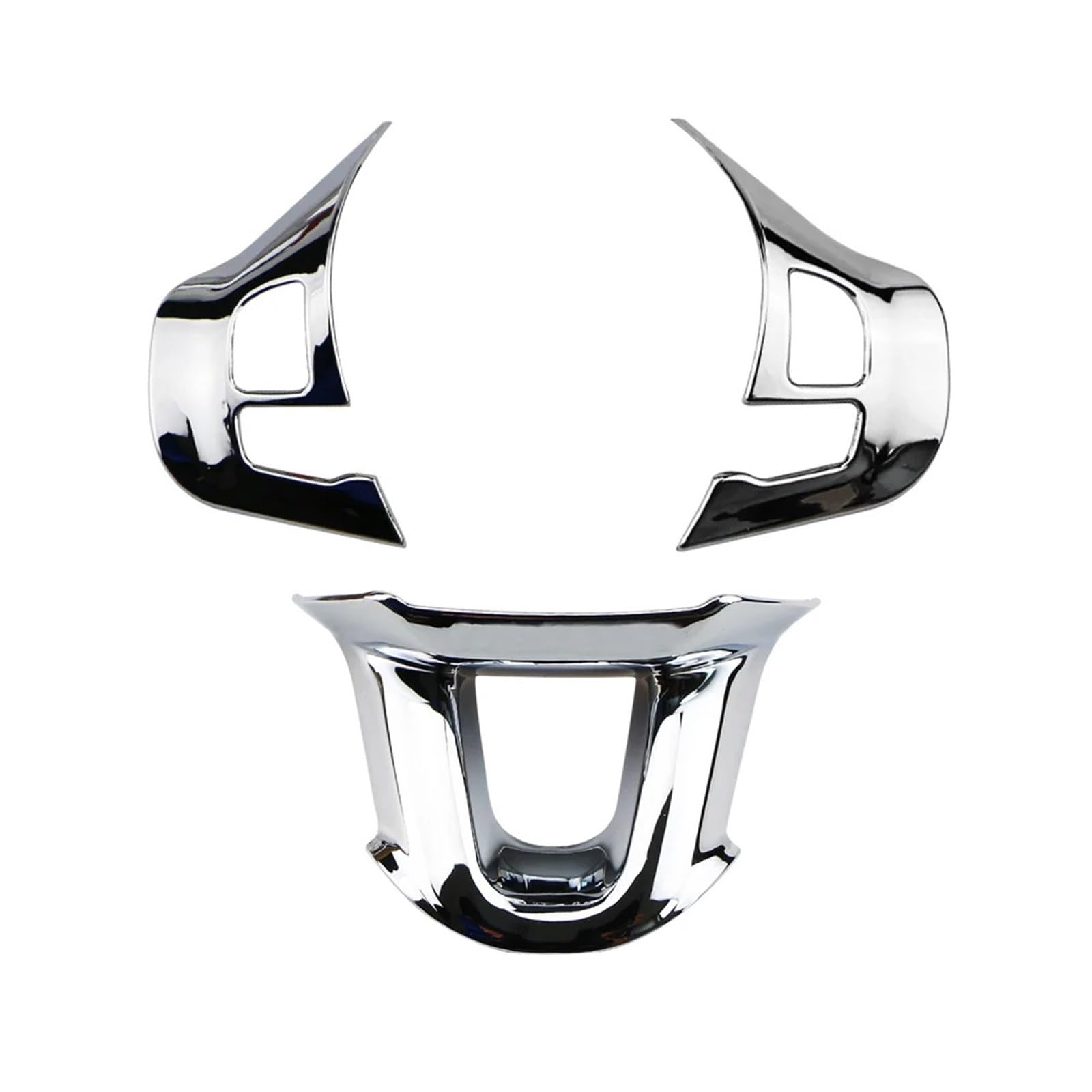 yhyttr Auto-Lenkraddekoration, passend for Peugeot, 208 GTI 2008 308 2014–2017, Zubehör-Zierabdeckungsaufkleber Lenkrad-Akzentaufkleber(Glossy silver) von yhyttr