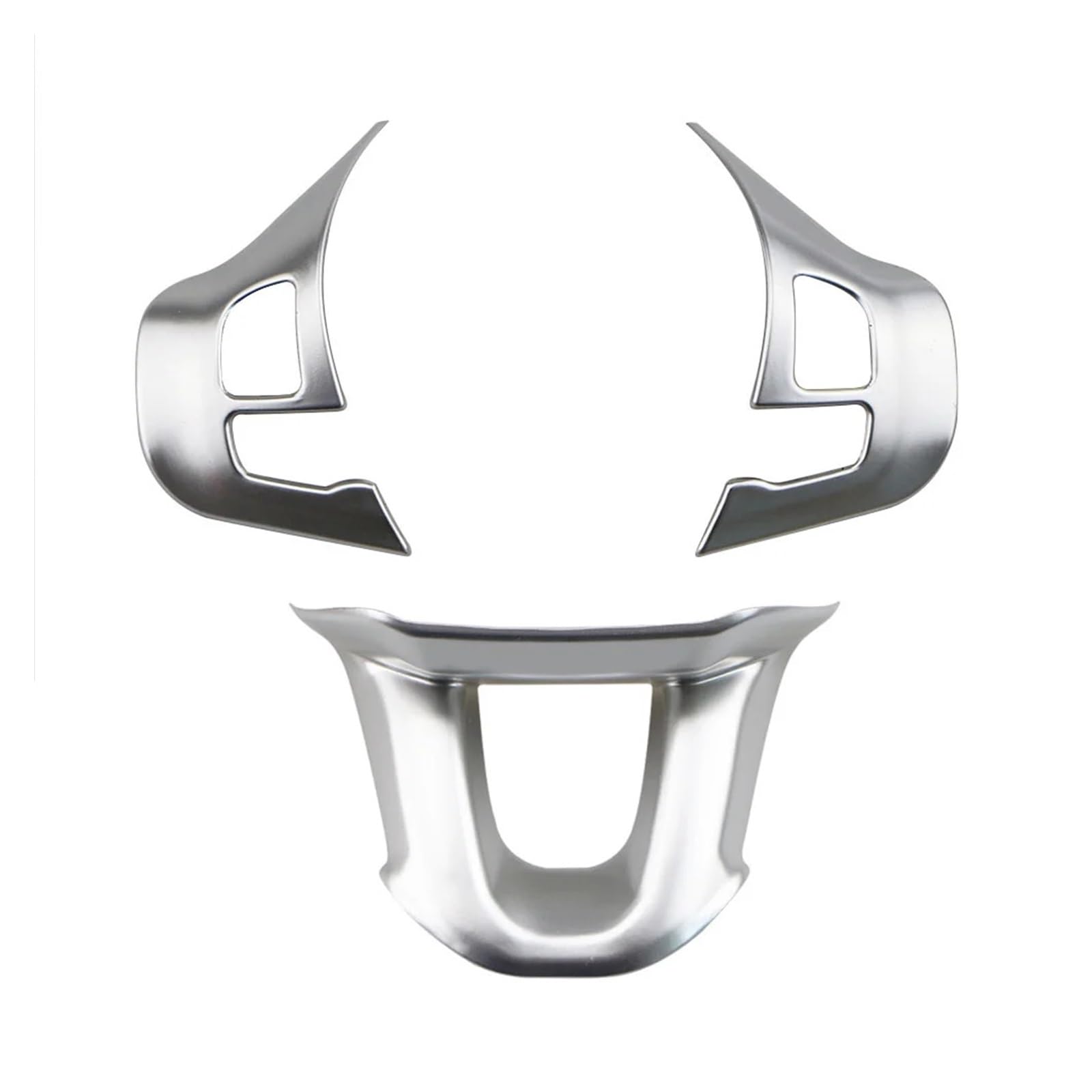yhyttr Auto-Lenkraddekoration, passend for Peugeot, 208 GTI 2008 308 2014–2017, Zubehör-Zierabdeckungsaufkleber Lenkrad-Akzentaufkleber(Matte silver) von yhyttr