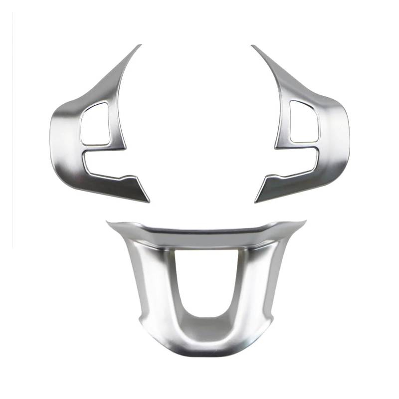 yhyttr Auto-Lenkraddekoration, passend for Peugeot, 208 GTI 2008 308 2014–2017, Zubehör-Zierabdeckungsaufkleber Lenkrad-Akzentaufkleber(Matte silver) von yhyttr