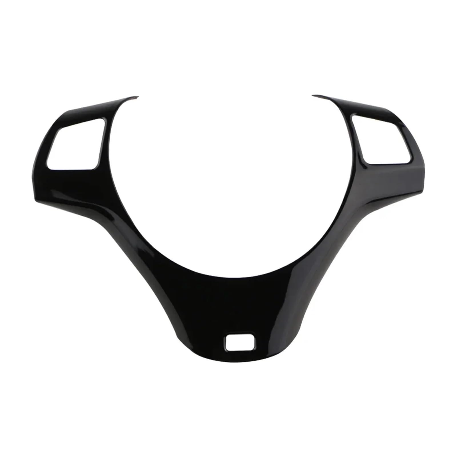 yhyttr Auto-Lenkradverkleidungsabdeckung, passend for 1er 3er E87 E90 E91 E92 E93 2005-2012 Dekorations-Zierleistenaufkleber Lenkrad-Akzentaufkleber(Full Black) von yhyttr