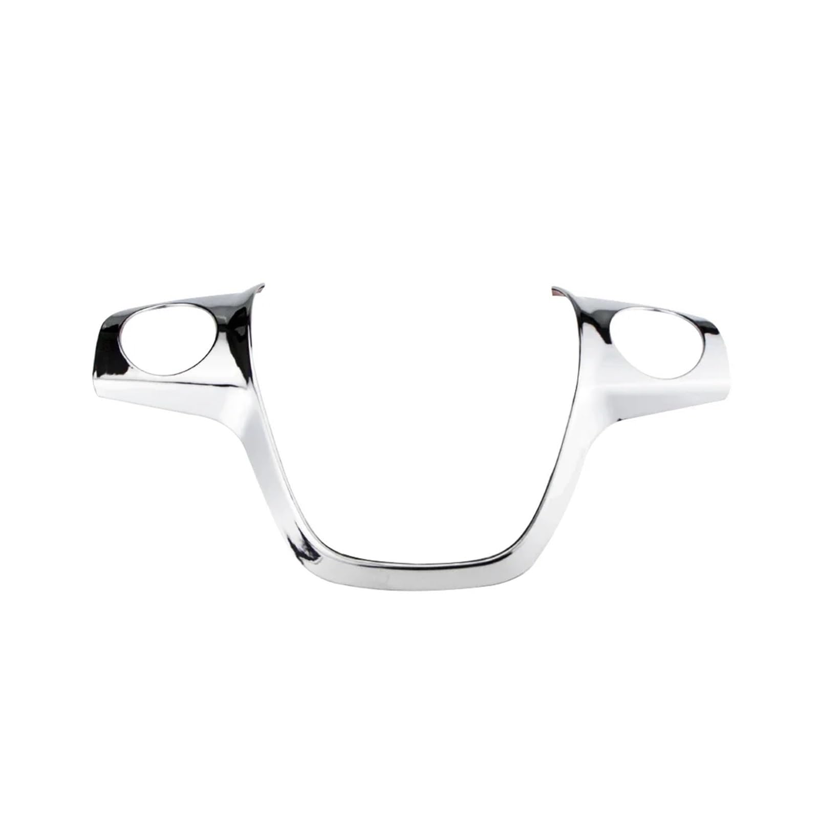 yhyttr Auto-Lenkradverkleidungsdekoration, passend for Ford, Focus 3 MK3 2012–2014, Kuga Escape 2013–2015, Cmax 2011–2017, Abdeckaufkleber Lenkrad-Akzentaufkleber(1Pcs ABS Chrome) von yhyttr