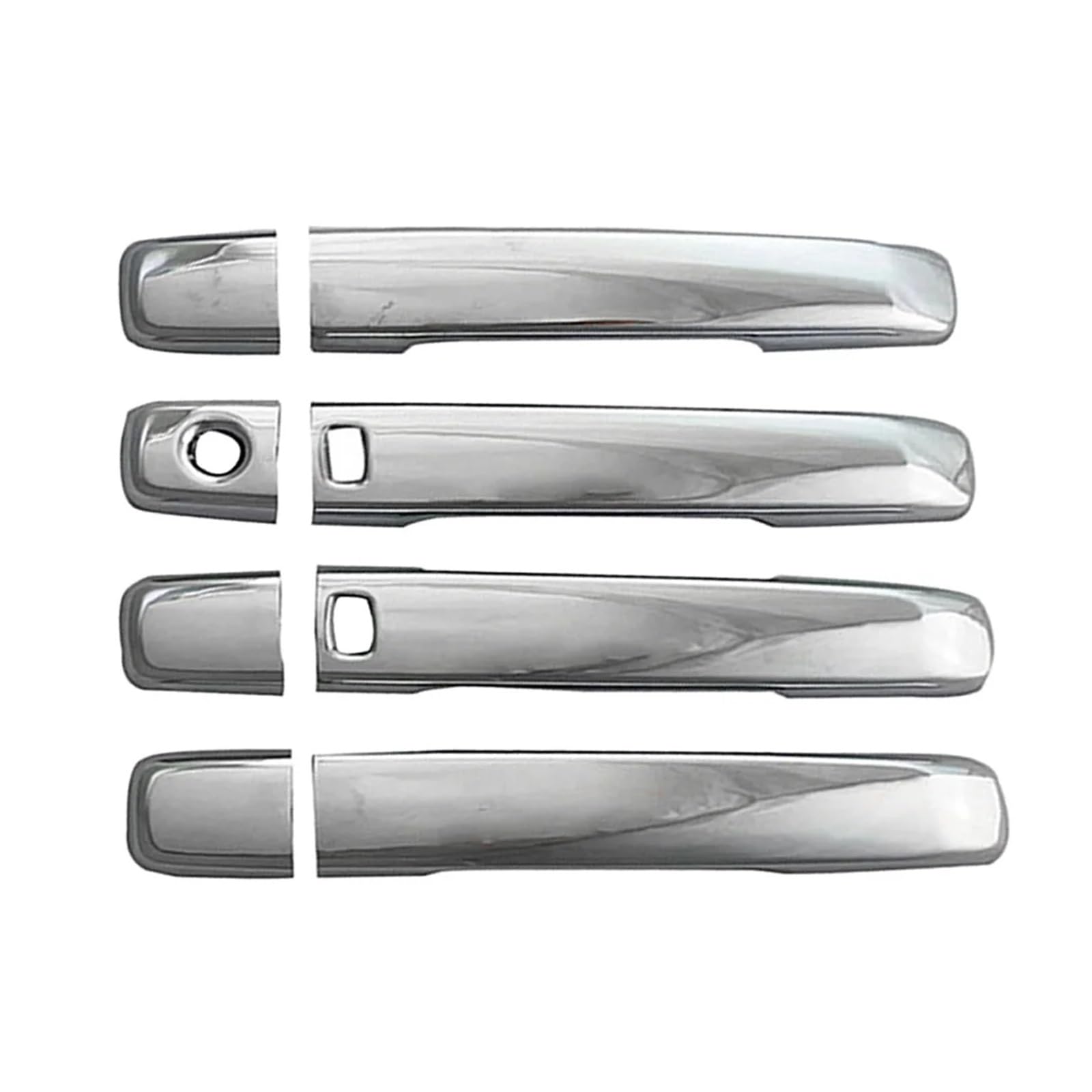 yhyttr Auto-Seiten-Smart-Türgriff-Abdeckungsverkleidung, passend for Infiniti, G25 G35 G37 Limousine 2009–2013, helles silbernes ABS-Set Dekorativer Aufkleber für Türgriffabdeckungen von yhyttr
