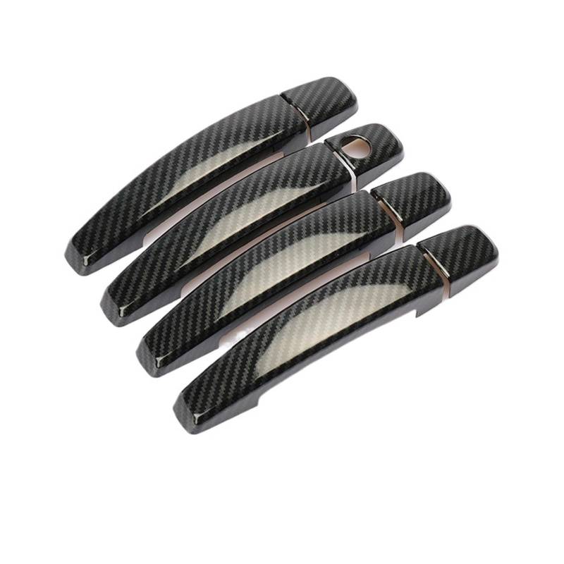 yhyttr Autotürgriffabdeckungs-Zieraufkleber, passend for OPEL, Vectra C, OPEL Signum, Opel Insignia, OPEL Astra, Chrom-Kohlefaser-Zubehör Dekorativer Aufkleber für Türgriffabdeckungen(Carbon fiber) von yhyttr