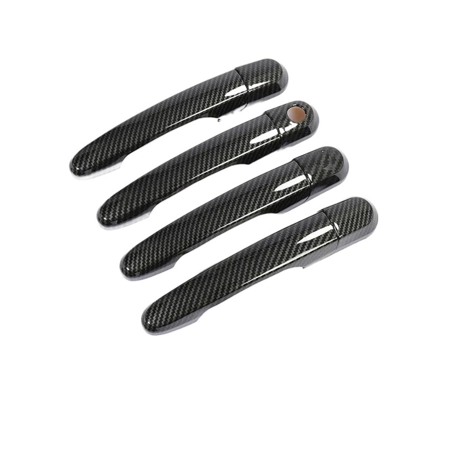 yhyttr Autotürgriffabdeckungsverkleidung, passend for KIA, Ceed Cee'd 2006–2012, Chrom-Carbonfaser-Autoaufkleber, Styling-Overlay Dekorativer Aufkleber für Türgriffabdeckungen(Carbon 1 keyhole) von yhyttr