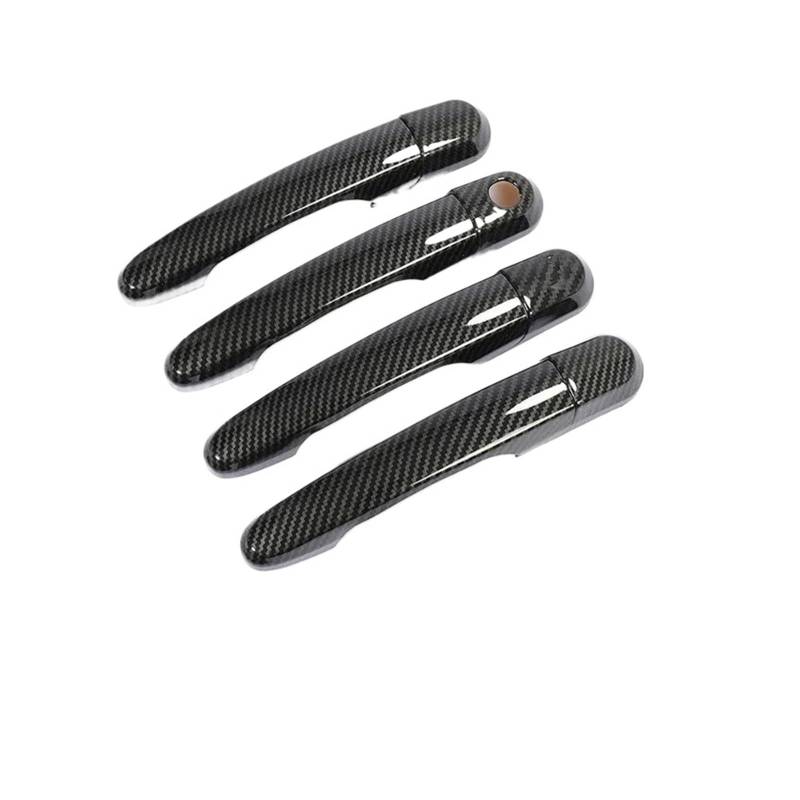 yhyttr Autotürgriffabdeckungsverkleidung, passend for KIA, Ceed Cee'd 2006–2012, Chrom-Carbonfaser-Autoaufkleber, Styling-Overlay Dekorativer Aufkleber für Türgriffabdeckungen(Carbon 1 keyhole) von yhyttr
