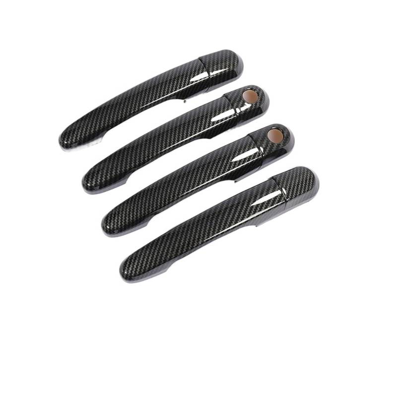 yhyttr Autotürgriffabdeckungsverkleidung, passend for KIA, Ceed Cee'd 2006–2012, Chrom-Carbonfaser-Autoaufkleber, Styling-Overlay Dekorativer Aufkleber für Türgriffabdeckungen(Carbon 2 keyholes) von yhyttr