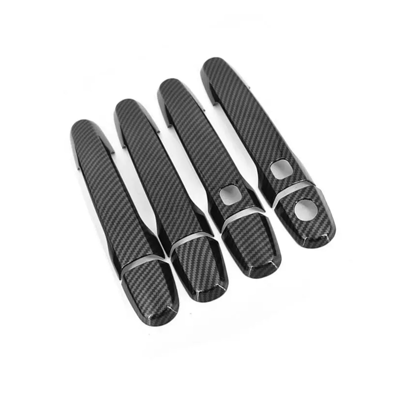 yhyttr Autotürgriffabdeckungsverkleidung, passend for Toyota, Prius 20 2004–2009 Xw20, Kohlefaser-Chrom-Styling, Autozubehör Dekorativer Aufkleber für Türgriffabdeckungen(Carbon 2 Buttons) von yhyttr