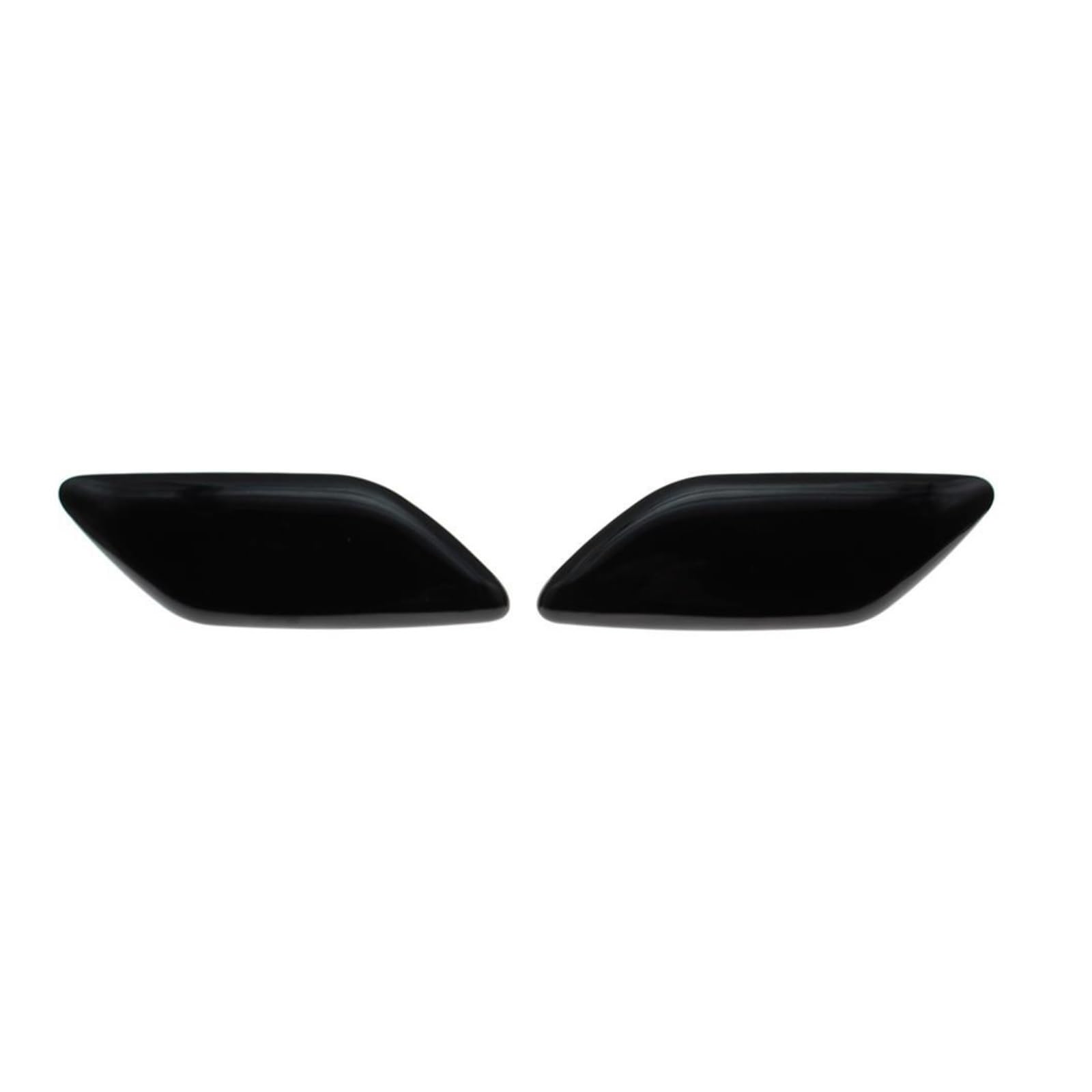 yhyttr Frontstoßstangen-Scheinwerfer-Waschdüsen-Abdeckkappe, passend for Toyota, COROLLA E15 2006–2013, 85045–12080, 85044–12120, 8504412120 Sprühdüse Scheinwerfer-Sprühdüsenschutz(Black SET) von yhyttr
