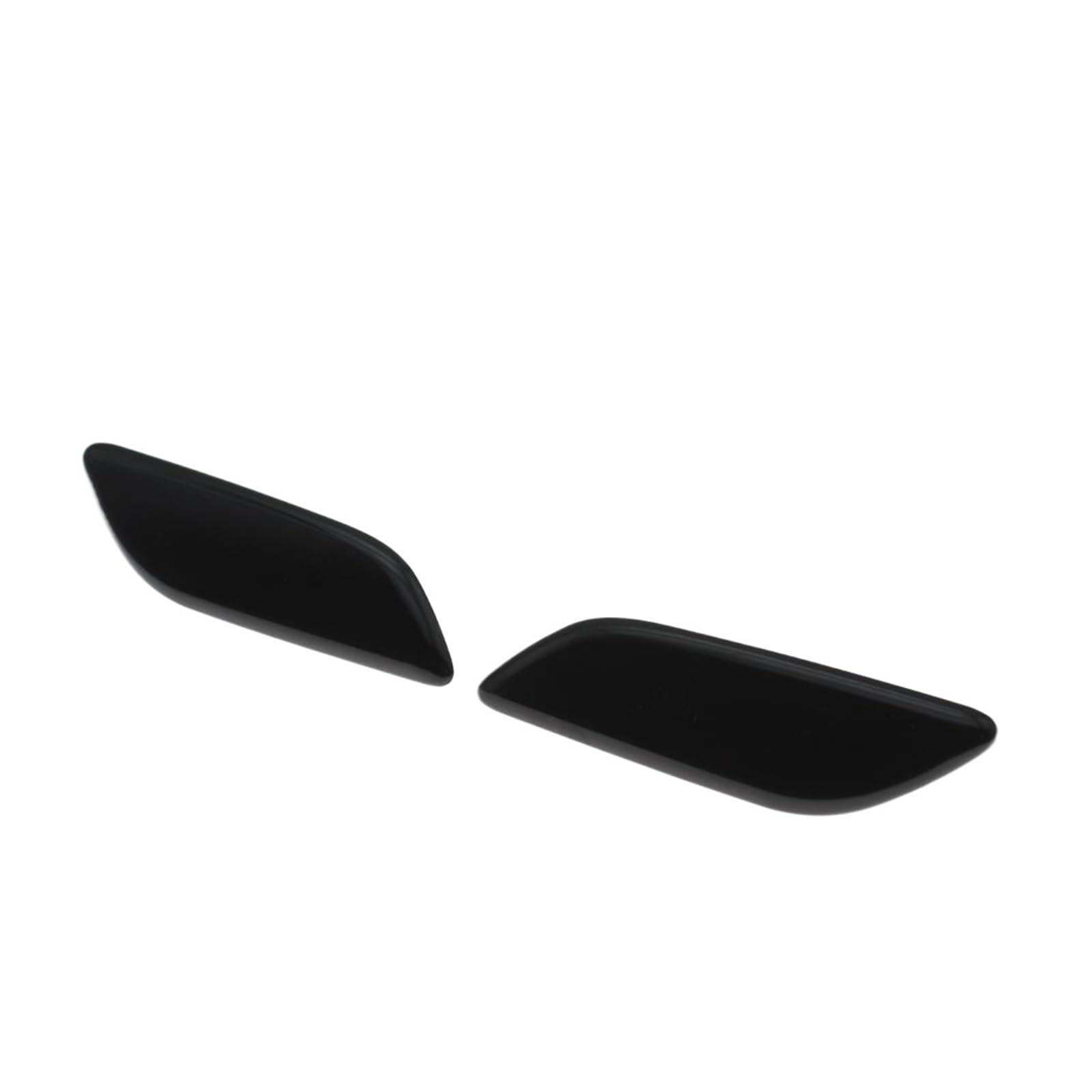 yhyttr Frontstoßstangen-Scheinwerferwascher-Sprühdüsenabdeckung, passend for MAZDA, 6 GJ 2013–2017 GHR4-51-8H1 GHR4-51-8G1 Düsenkappendeckel Scheinwerfer-Sprühdüsenschutz(SET Black) von yhyttr