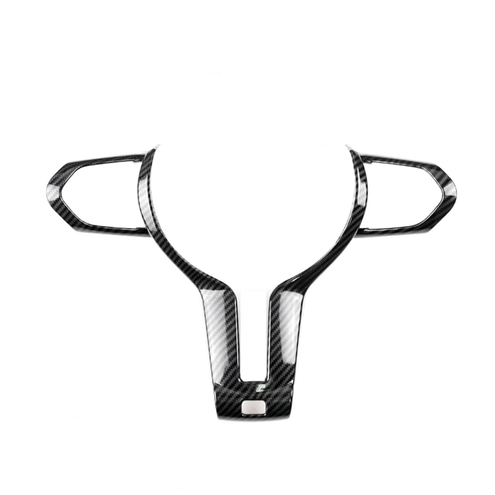 yhyttr Lenkradabdeckung, passend for F-Chassis F06 F10 F11 F12 F15 F16 F20 F21 F22 F23 F30 F32 F34 Textur-Autoinnenraum Lenkrad-Akzentaufkleber(Big) von yhyttr
