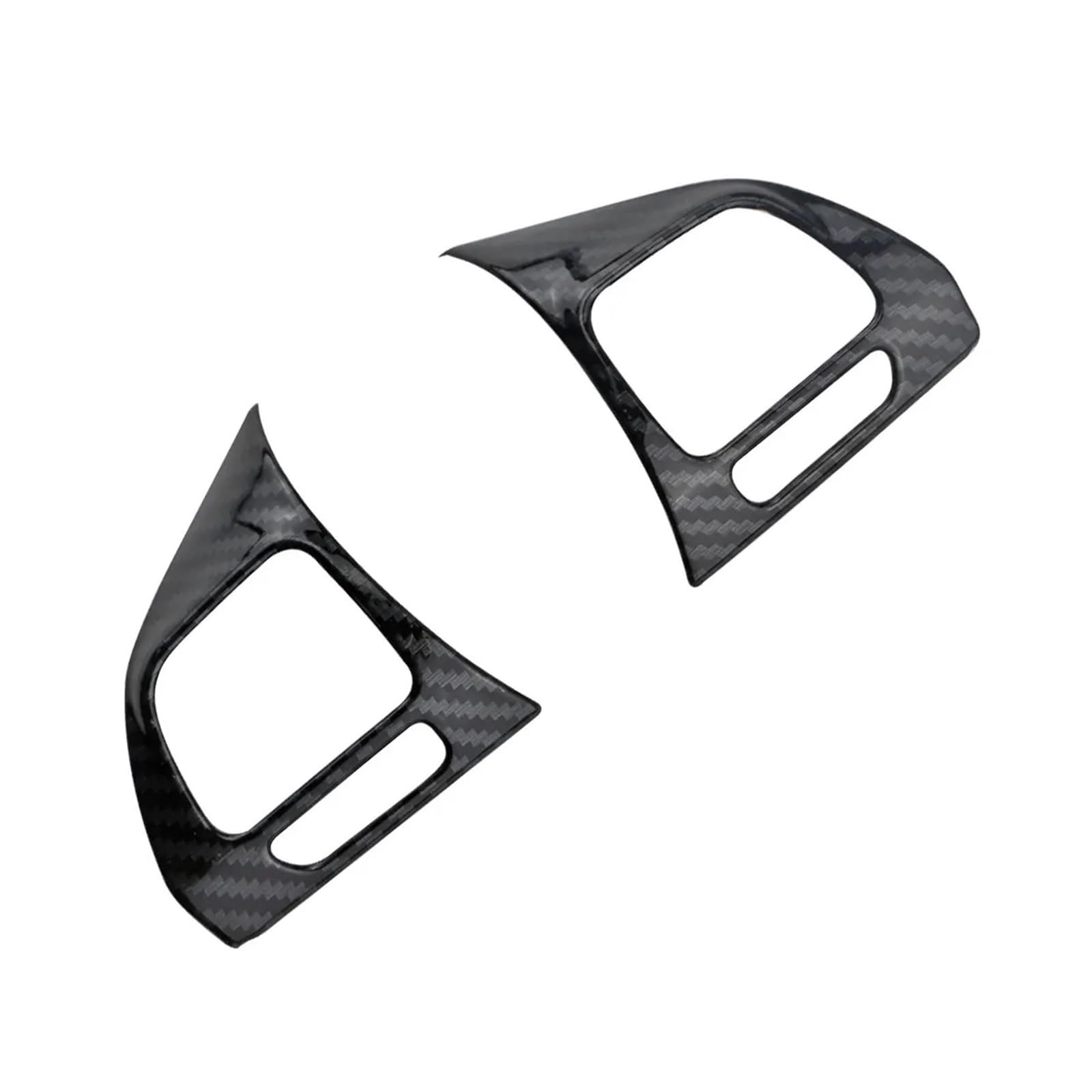 yhyttr Lenkradabdeckung, passend for VW, passend for Golf 6 Mk6 Passat B7 CC EOS Tiguan Jetta Touran Sharan Caddy Badge Blende Aufklebereinsatz Lenkrad-Akzentaufkleber(Carbon fiber black) von yhyttr