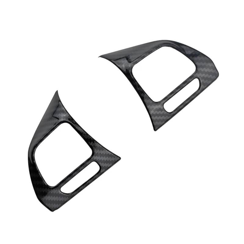 yhyttr Lenkradabdeckung, passend for VW, passend for Golf 6 Mk6 Passat B7 CC EOS Tiguan Jetta Touran Sharan Caddy Badge Blende Aufklebereinsatz Lenkrad-Akzentaufkleber(Carbon fiber black) von yhyttr