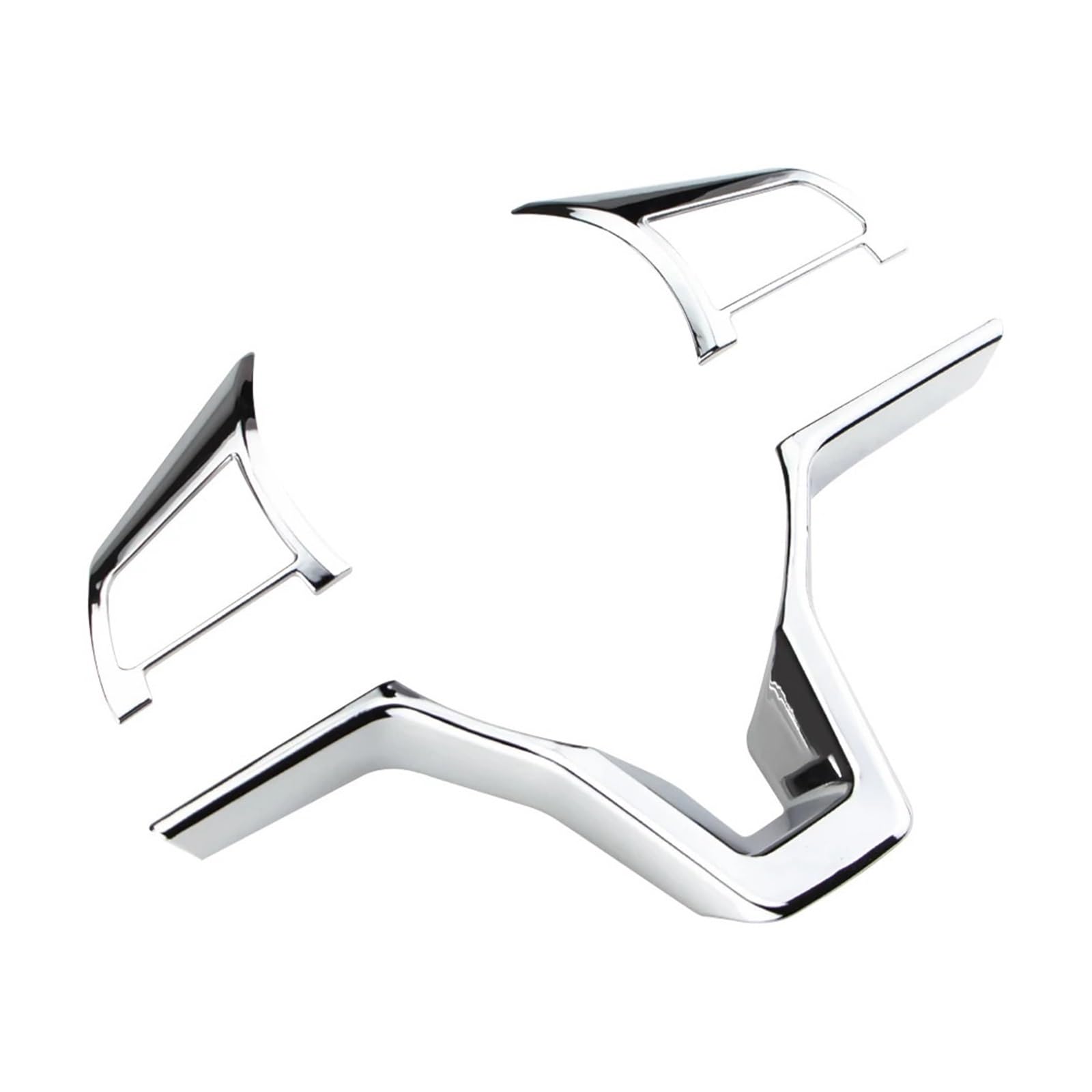 yhyttr Lenkradbezug fürs Auto, passend for Nissan, Qashqai J11 Dualis 2 X-Trail T32 Kicks 2017–2021, Innenzubehör, ABS-Chromteile Lenkrad-Akzentaufkleber(3Pc Style) von yhyttr