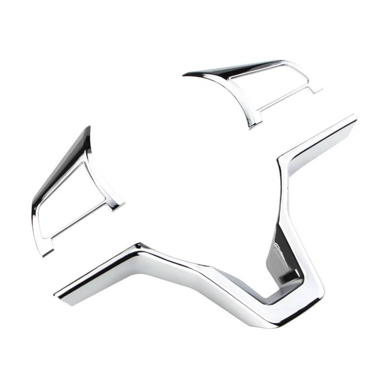 yhyttr Lenkradbezug fürs Auto, passend for Nissan, Qashqai J11 Dualis 2 X-Trail T32 Kicks 2017–2021, Innenzubehör, ABS-Chromteile Lenkrad-Akzentaufkleber(3Pc Style) von yhyttr