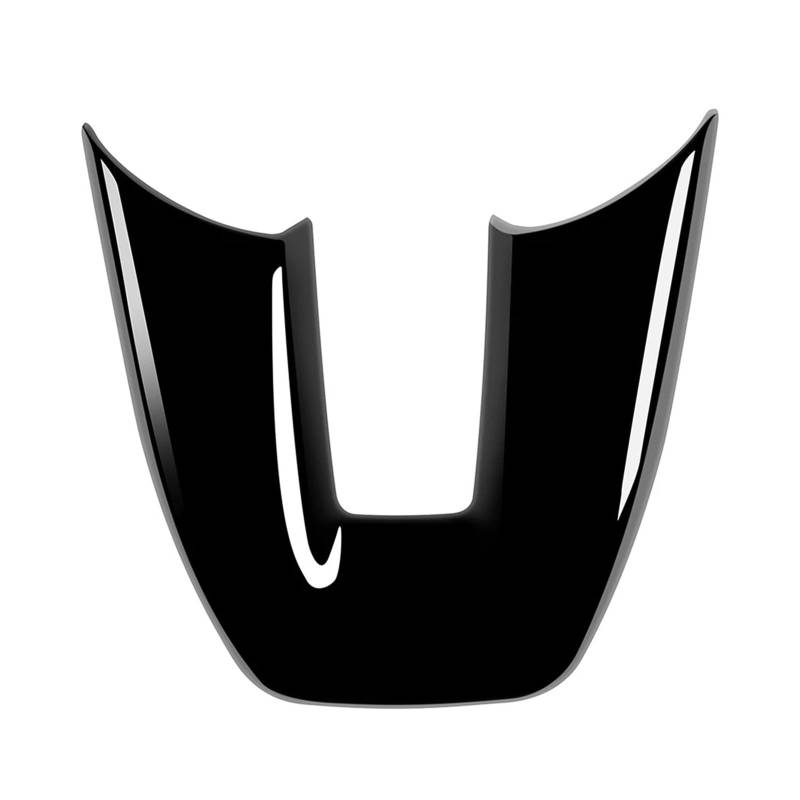 yhyttr Lenkradverkleidungs-Dekorationsrahmenaufkleber, passend for Vezel, HR-V HRV 2021 2022, Auto, glänzend schwarz, V-Stil, Verkleidungsabdeckung Lenkrad-Akzentaufkleber von yhyttr