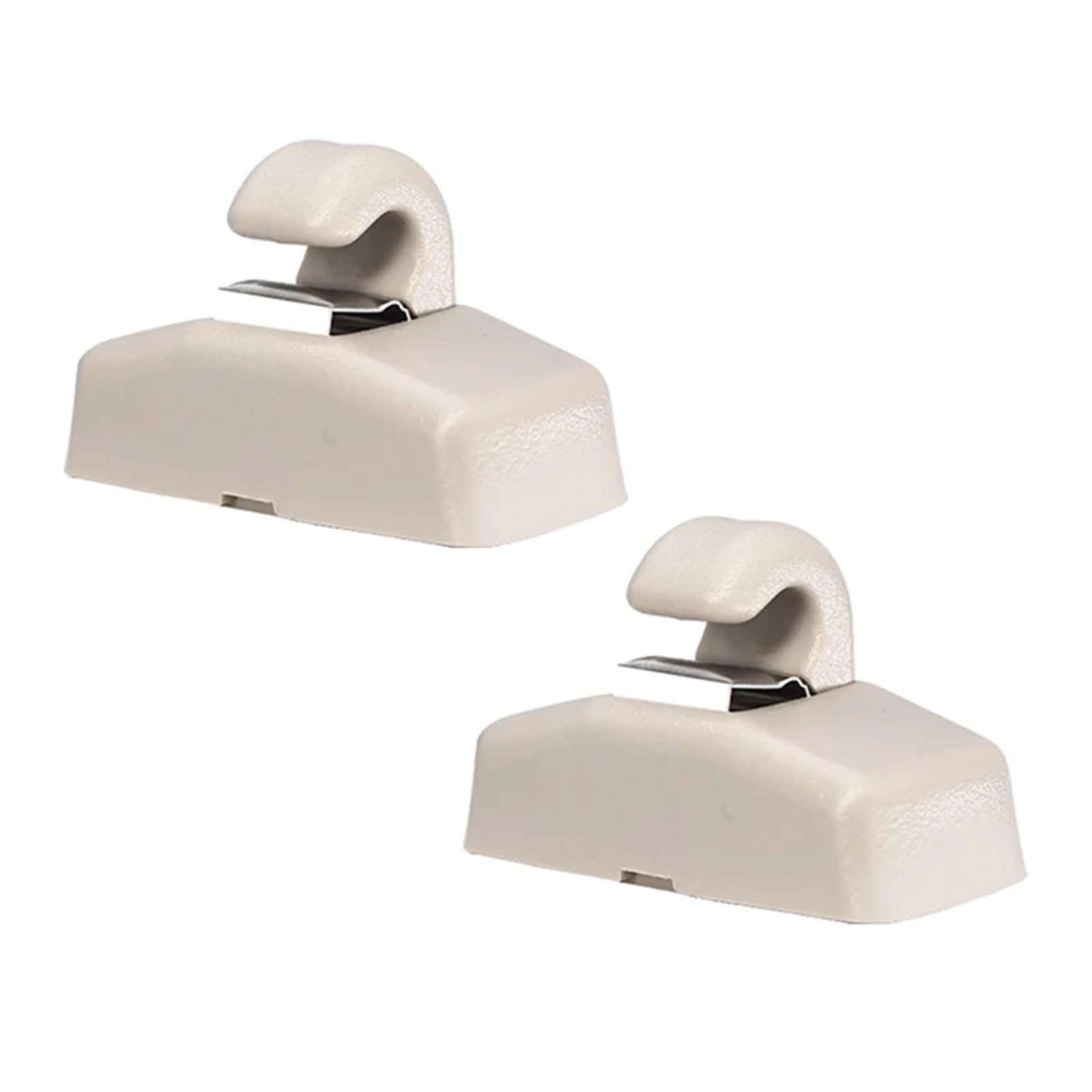 yhyttr Sonnenblenden-Haken, Clip-Halterung, passend for VW, passend for Golf 4 GTI Jetta A4 Passat B5 B6 Polo 9N Vento Gol T4 T5 Beetle Octavia 2 A5 Sonnenschutz-Halteclip(Beige 2pcs) von yhyttr