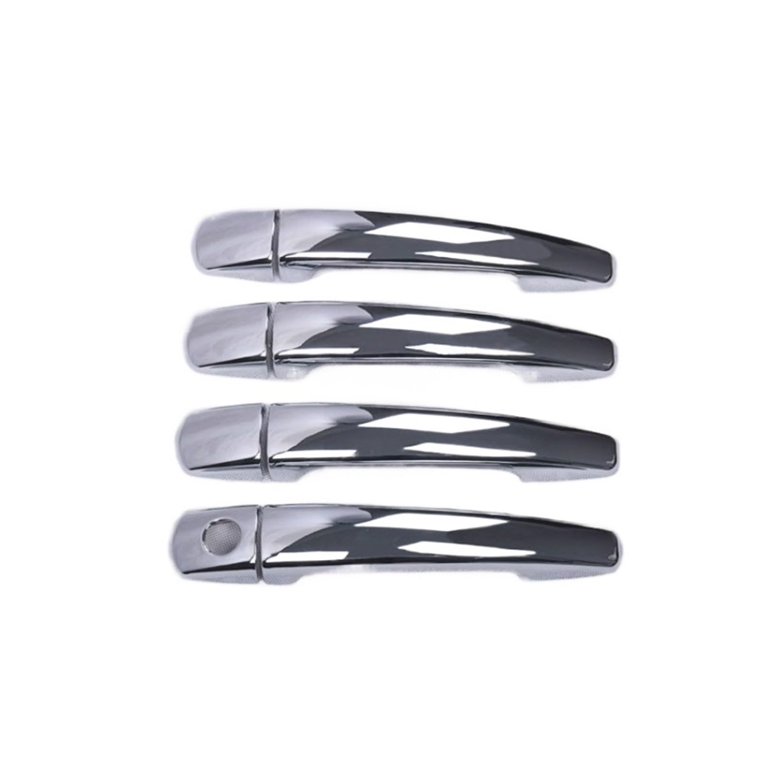 yhyttr TÜRGRIFFABDECKUNG, passend for Peugeot, 308 Sw Cc RCZ 2007-2013, CHROM-CARBON-FASER-AUTO-STYLING-ZUBEHÖR Dekorativer Aufkleber für Türgriffabdeckungen(Silver for 4 door) von yhyttr