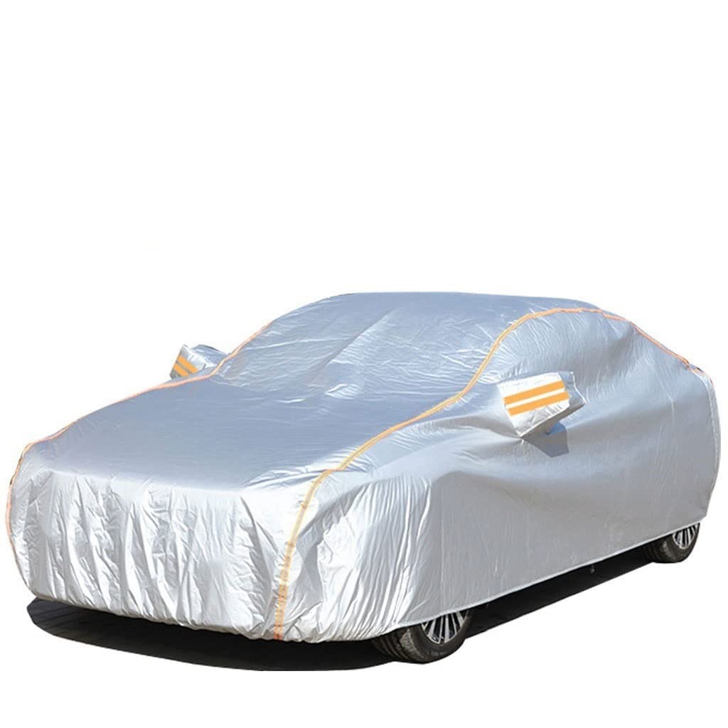 Auto Regenschutz Autoabdeckung für Renault/Arkana/Kangoo/Koleos/Captur, wasserdichte Autoplane, verdeckte Ganzkörper-Vollabdeckung mit winddichtem Gürtel (Color : Silver, Size : Koleos) von yicoming