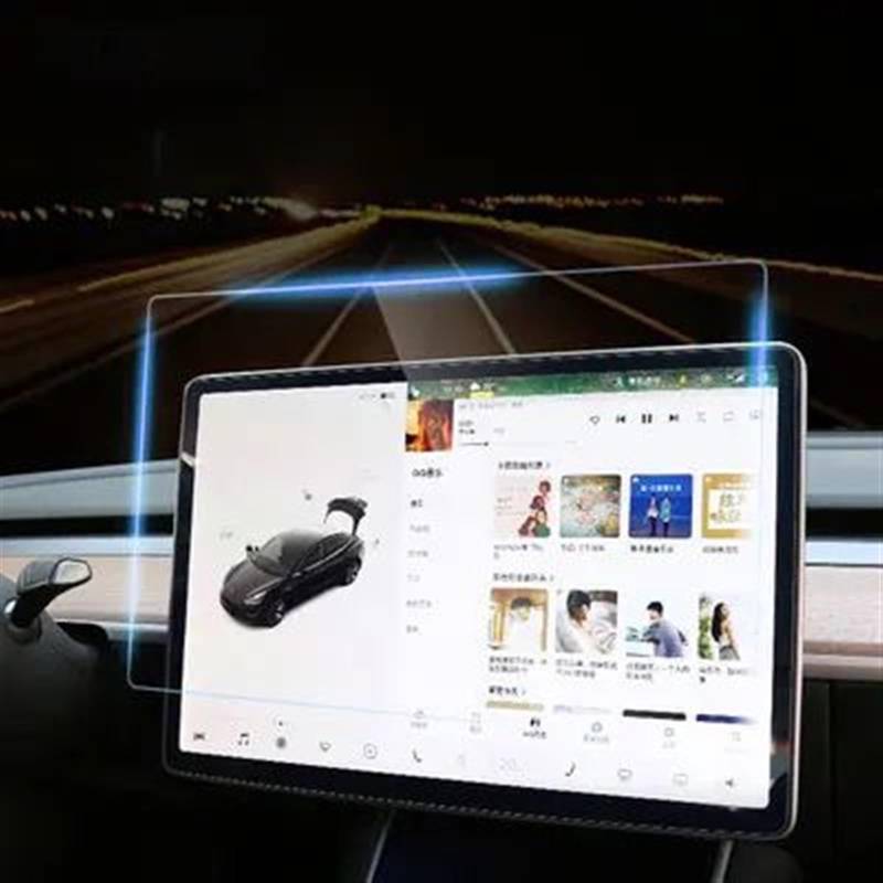 Auto-Displayschutz Kompatibel Mit Tesla Für Model 3 Y 2021 2022 15-Zoll-Auto-GPS-Navigation Displayschutzfolie Aus Gehärtetem Glas(HD) von yoneleu