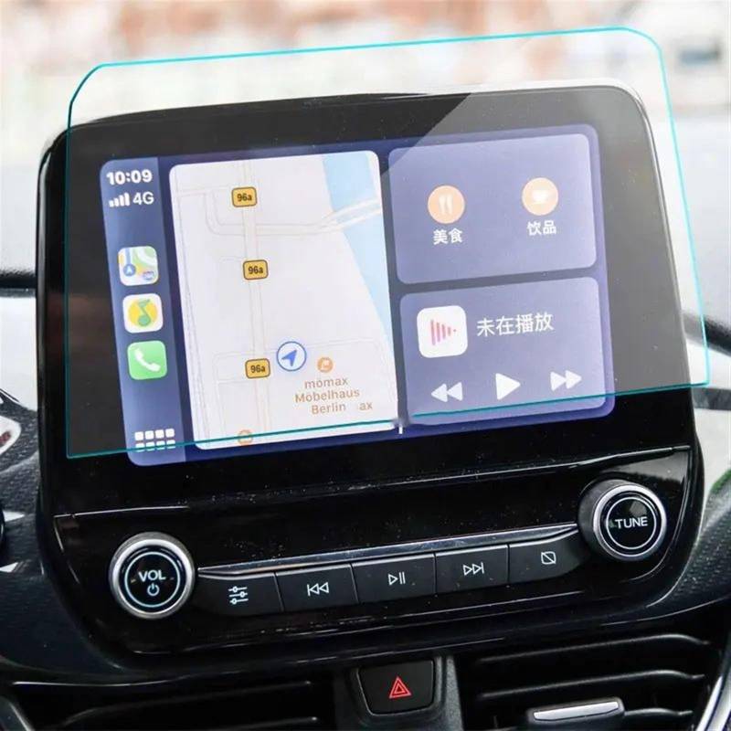 yoneleu Auto-Displayschutz Kompatibel Mit Ford Für Fiesta 2018 2019 2020 8 Zoll Auto-GPS-Navigation Displayschutzfolie Aus Gehärtetem Glas von yoneleu