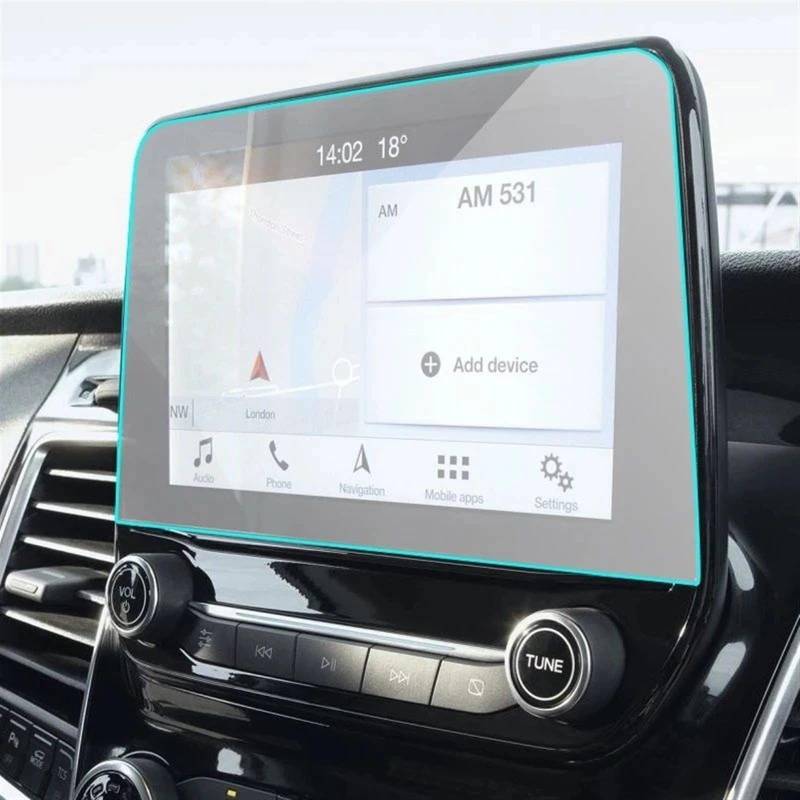 yoneleu Auto-Displayschutz Kompatibel Mit Ford Für Transit 2020 8 Zoll Auto GPS Navigation Gehärtetem Glas Displayschutzfolie von yoneleu