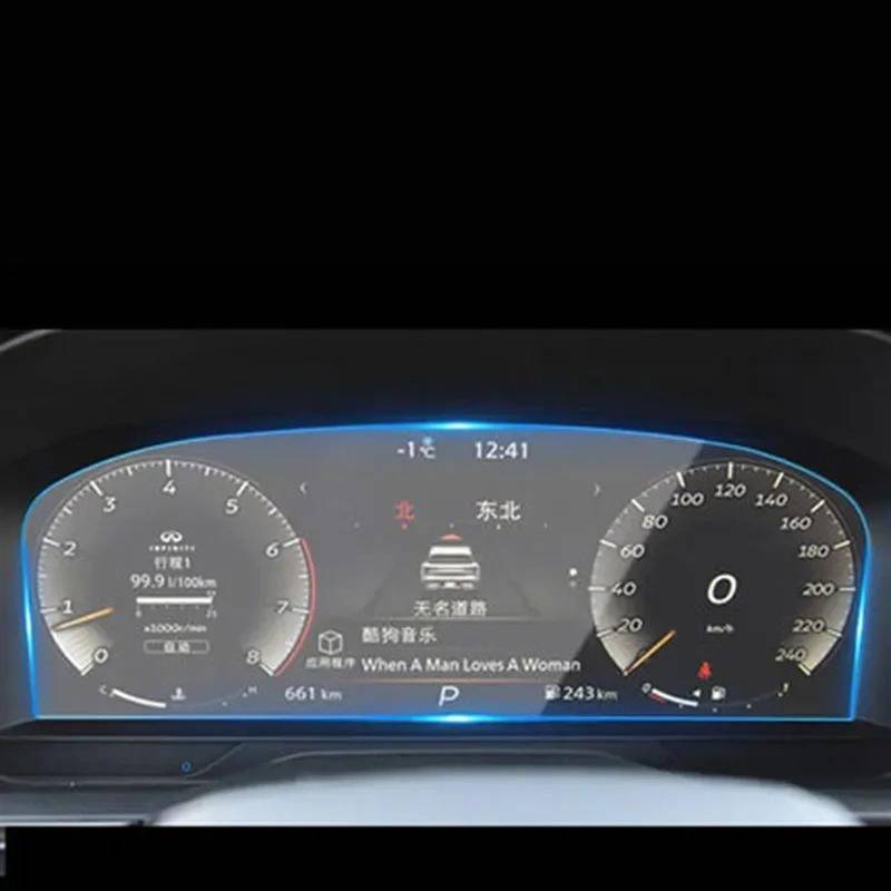 yoneleu Auto-Displayschutz Kompatibel Mit Infiniti Für QX60 2022 12,3-Zoll-Auto-GPS-Navigation Und Armaturenbrett-Displayschutzfolie Aus Gehärtetem Glas(Instrument) von yoneleu