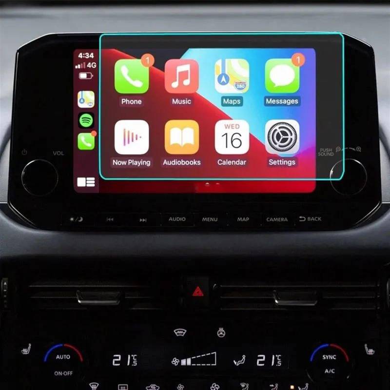 yoneleu Auto-Displayschutz Kompatibel Mit Nissan Für Qashqai 2021 2022 Auto-GPS-Navigation Displayschutzfolie Aus Gehärtetem Glas von yoneleu