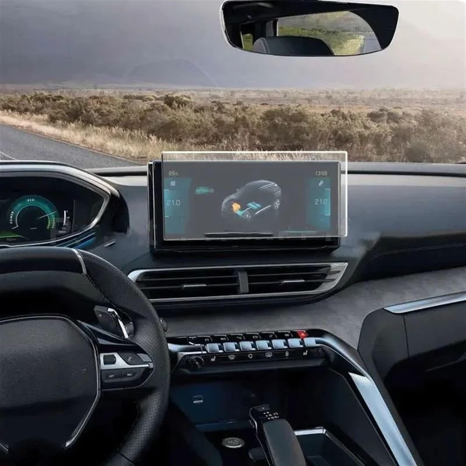 yoneleu Auto-Displayschutz Kompatibel Mit Peugeot 3008 2021 2022 Auto-GPS-Navigation Und Armaturenbrett-Displayschutzfolie Aus Gehärtetem Glas(GPS) von yoneleu