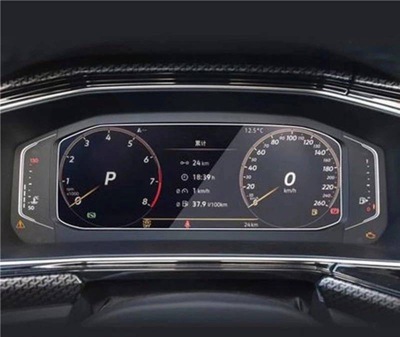 yoneleu Auto-Displayschutz Kompatibel Mit VW Für Arteon 2 Discover Pro 2019 2020 2021 9,2 Zoll Auto-GPS-Navigation Und Armaturenbrett-Displayschutzfolie Aus Gehärtetem Glas(Instrument) von yoneleu