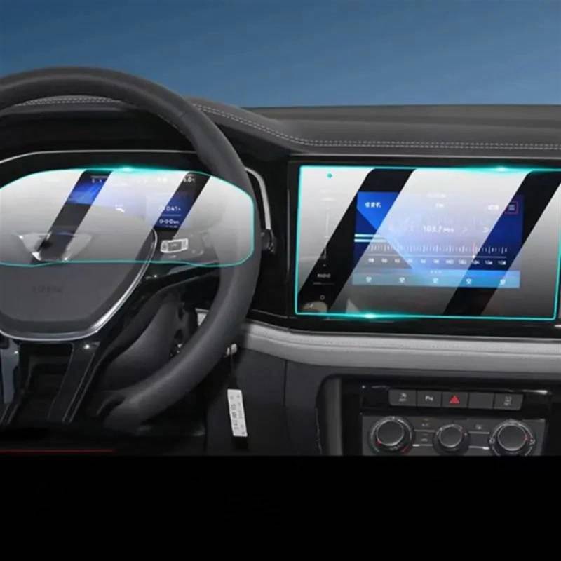 yoneleu Auto-Displayschutz Kompatibel Mit VW Für J&etta 2023 Auto-GPS-Navigationsdisplay Und Armaturenbrett-Displayschutzfolie Aus Gehärtetem Glas(Dashboard and GPS) von yoneleu