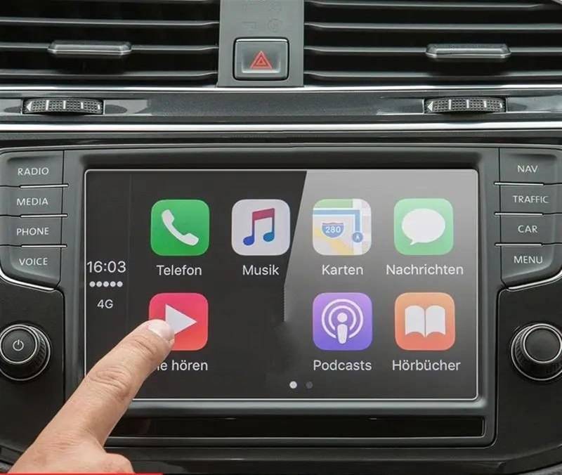 yoneleu Auto-Displayschutz Kompatibel Mit VW Für Tiguan MK2 2016 2017 2019 2019 2020 8 Zoll Auto-GPS-Navigation Displayschutzfolie Aus Gehärtetem Glas von yoneleu