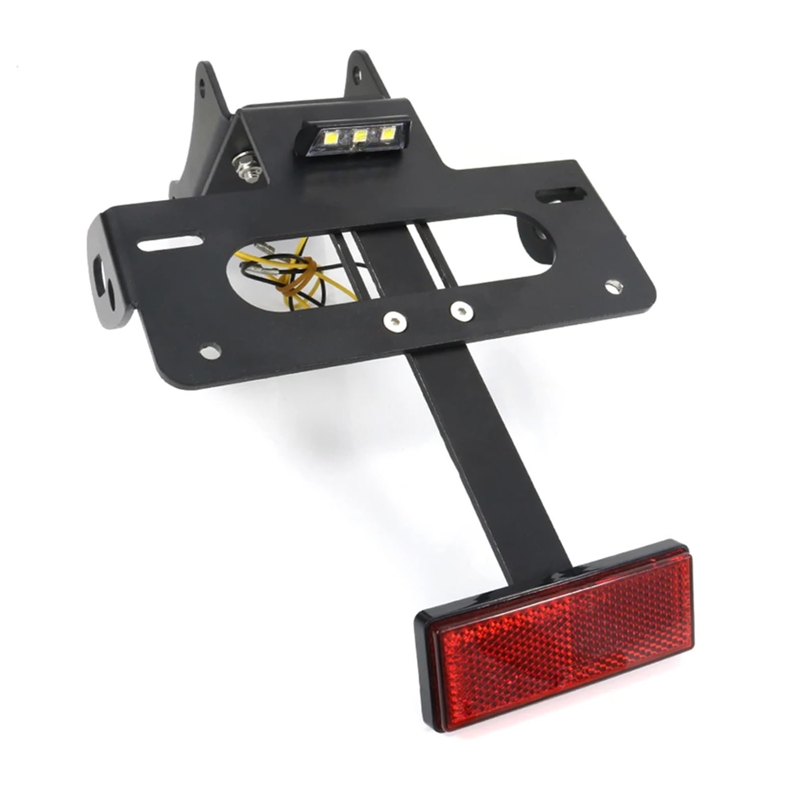 yoneleu Kennzeichenhalter Motorrad Kompatibel Mit CBR1000RR 2017-2024 Verstellbarer Motorrad-Heckkotflügel-Eliminierungssatz, Lichthalter, Universelle Hintere Halterung(with Reflector) von yoneleu