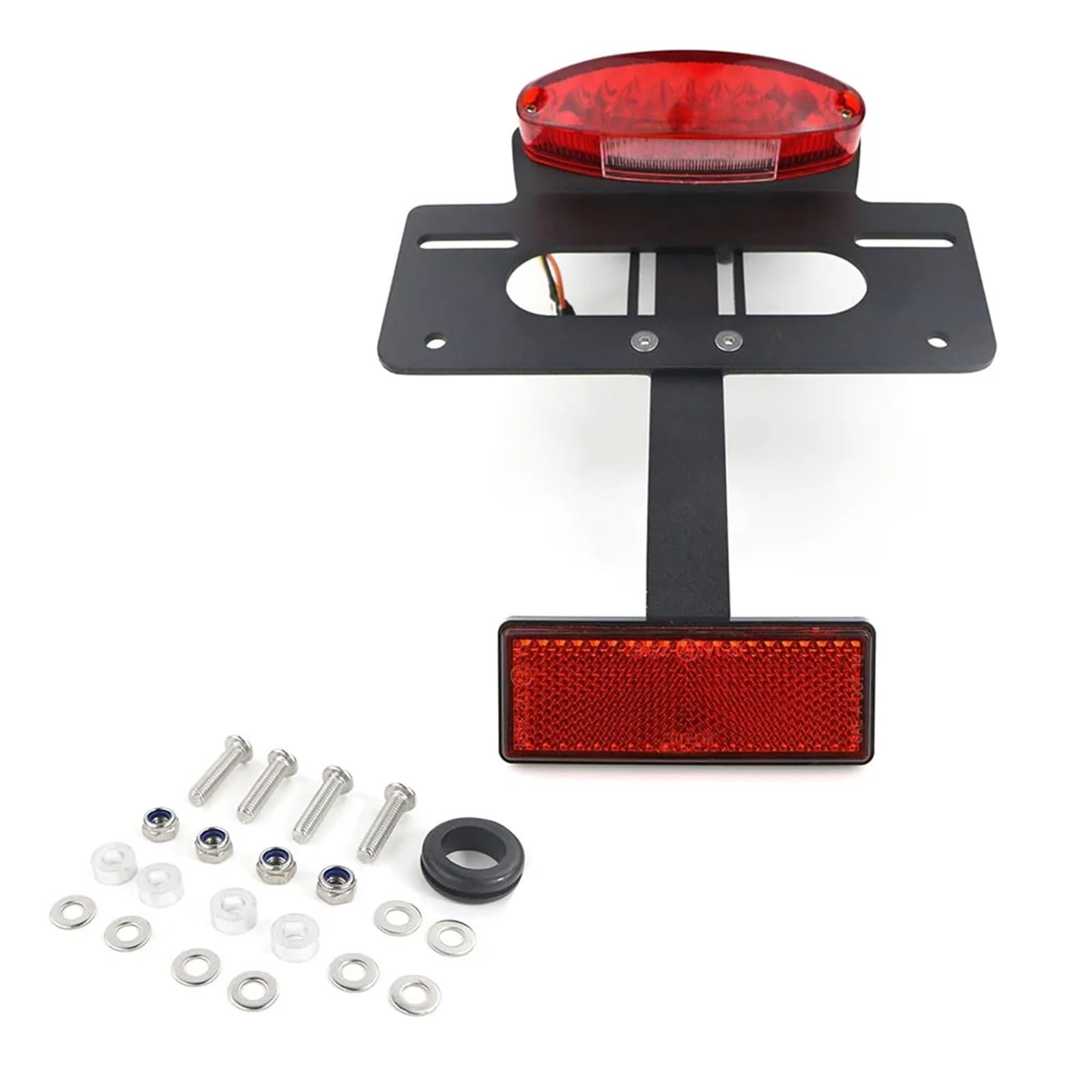 yoneleu Kennzeichenhalter Motorrad Kompatibel Mit Für KLR650 2022-2023 Motorradzubehör Kennzeichenhalter Halterung Heckkotflügel-Eliminierungskit(Red) von yoneleu
