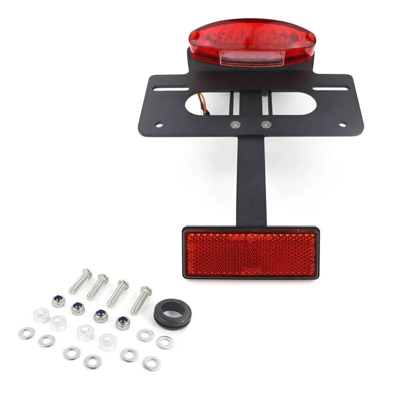yoneleu Kennzeichenhalter Motorrad Kompatibel Mit Für KLR650 2022-2023 Motorradzubehör Kennzeichenhalter Halterung Heckkotflügel-Eliminierungskit(Red) von yoneleu
