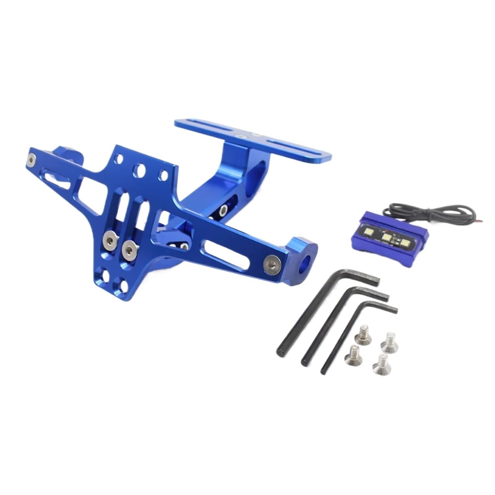 yoneleu Kennzeichenhalter Motorrad Kompatibel Mit Für Z750 Für Z800 Für Z900 Für Z1000 Für NINJA400 Motorrad, Einstellbar Für Eliminator-Kennzeichenhalter Hinten(Blue) von yoneleu