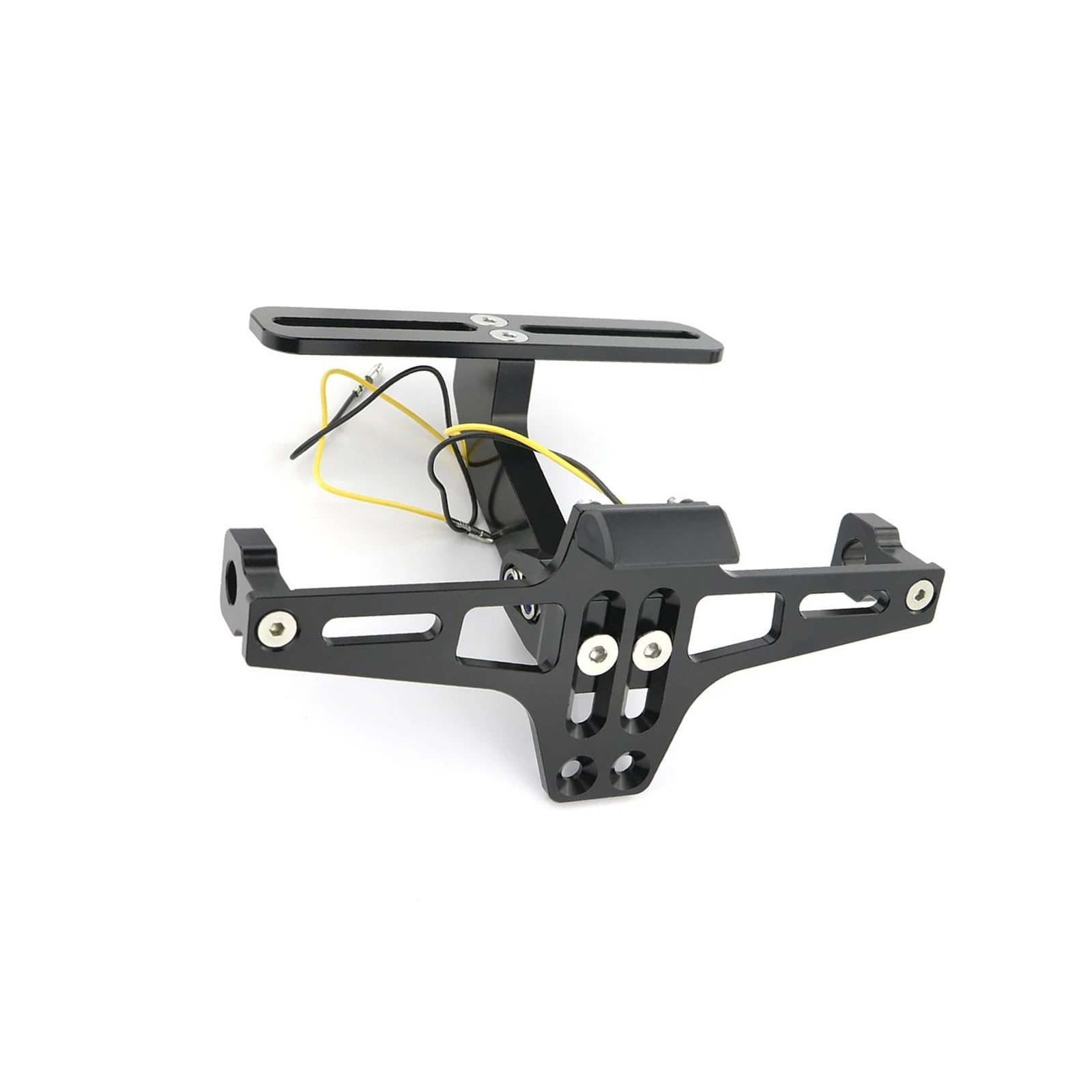 yoneleu Kennzeichenhalter Motorrad Kompatibel Mit Grom Für MSX125 2014-2017 Für RC51 Für RVT1000R 2000-2006 Für VTR1000F 1997-2005 Motorrad-Kennzeichenhalter(Black) von yoneleu