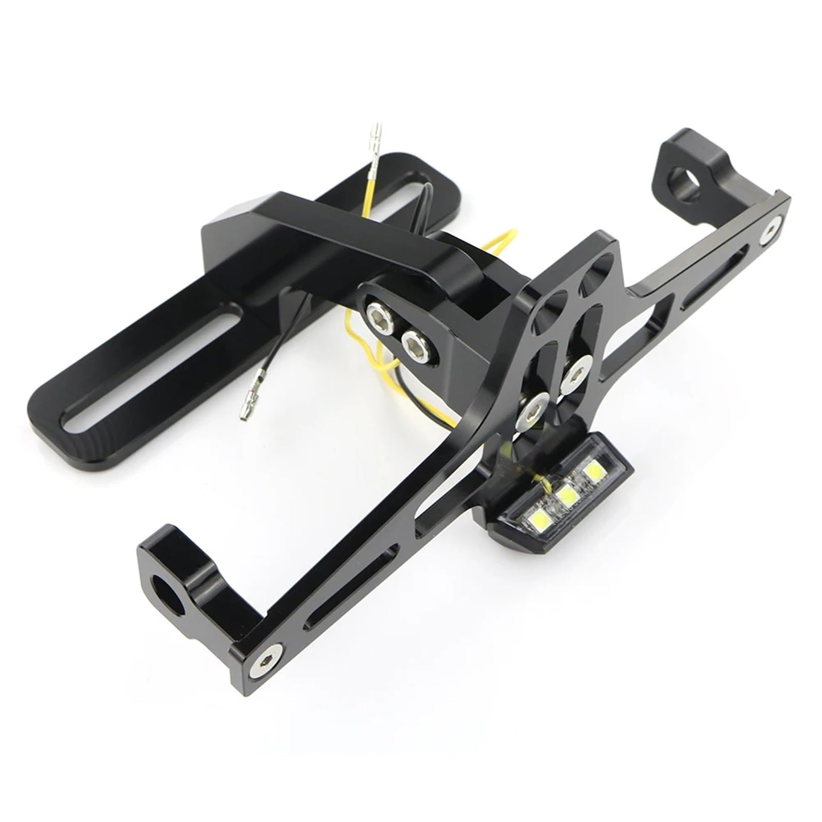yoneleu Kennzeichenhalter Motorrad Kompatibel Mit Tuono Für V4 Für 1100 2015-2018 Für RSV4 2009-2018 Motorrad-Kennzeichenrahmen-Heckklappenersatz(Black) von yoneleu