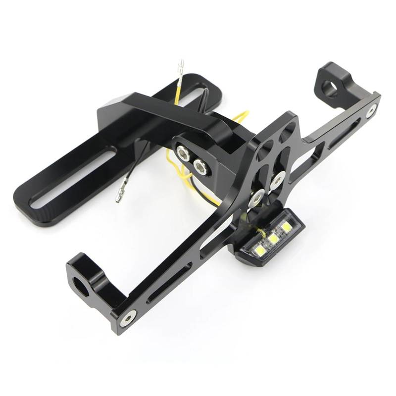yoneleu Kennzeichenhalter Motorrad Kompatibel Mit Tuono Für V4 Für 1100 2015-2018 Für RSV4 2009-2018 Motorrad-Kennzeichenrahmen-Heckklappenersatz(Black) von yoneleu