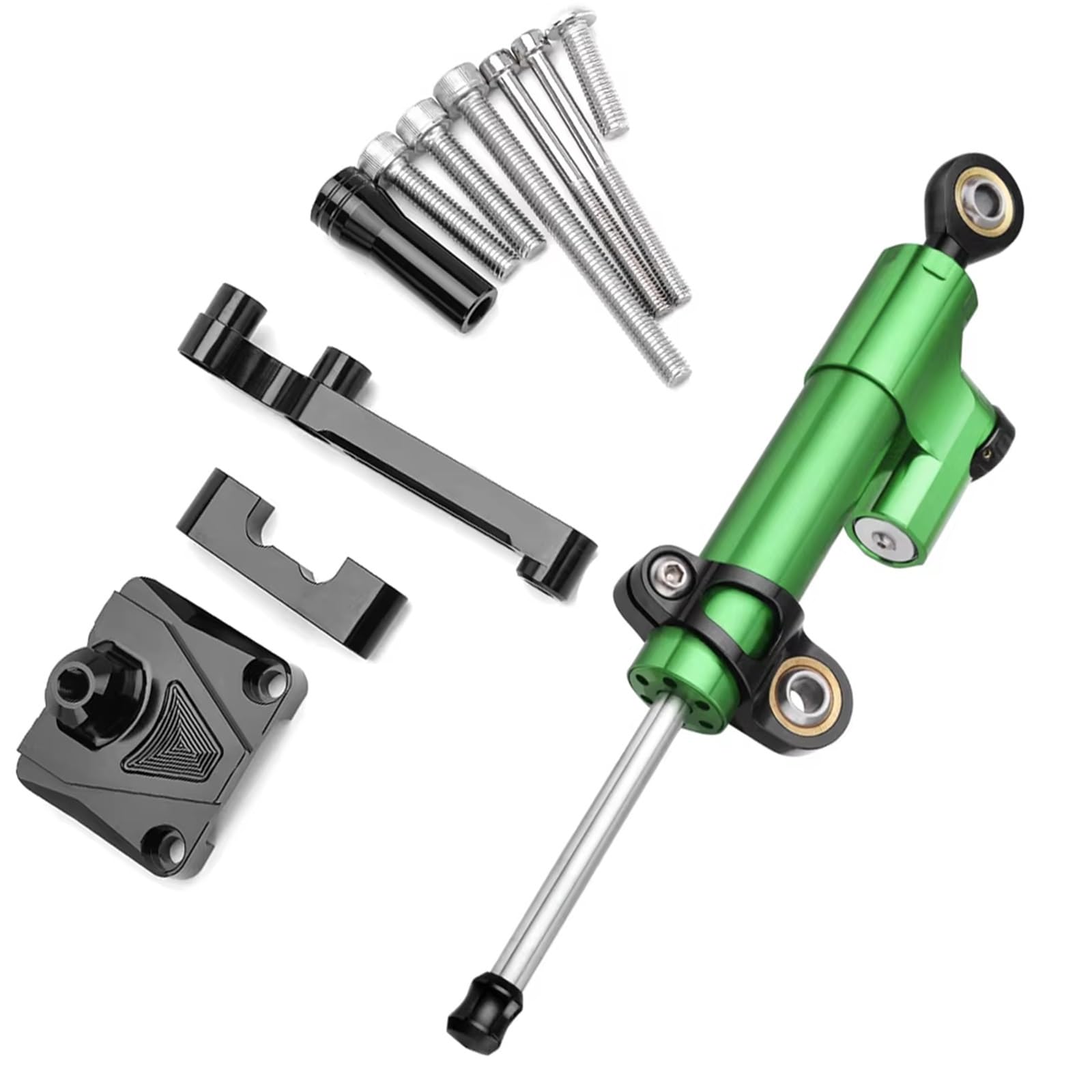 yoneleu Lenkungsdämpfer Motorr Kompatibel mit für Ninja für 250R 2008 2009 2010 2011 2012 Motorrad-Stoßdämpfer Lenkstabilitätskontrolle Montagehalterung(NO.5) von yoneleu