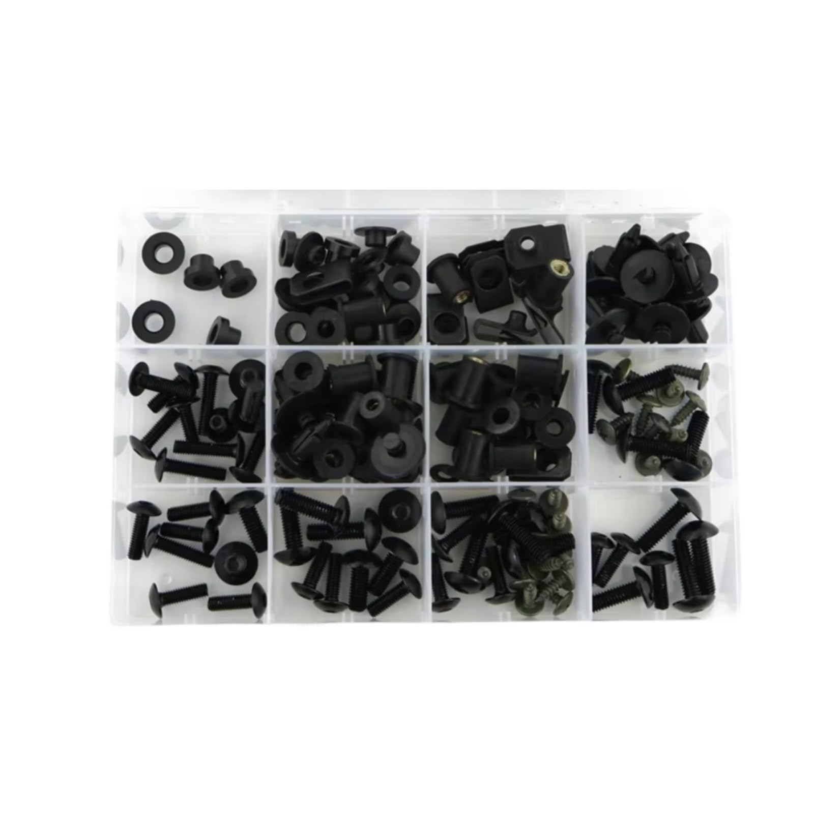 yoneleu Motorrad Bolzen Kompatibel Mit CBR600RR 2007 2008 2009 2010 2011 2012. Motorrad-Komplettsatz Mit Verkleidungsschrauben Und Karosserieschrauben Und -Clips(Black) von yoneleu