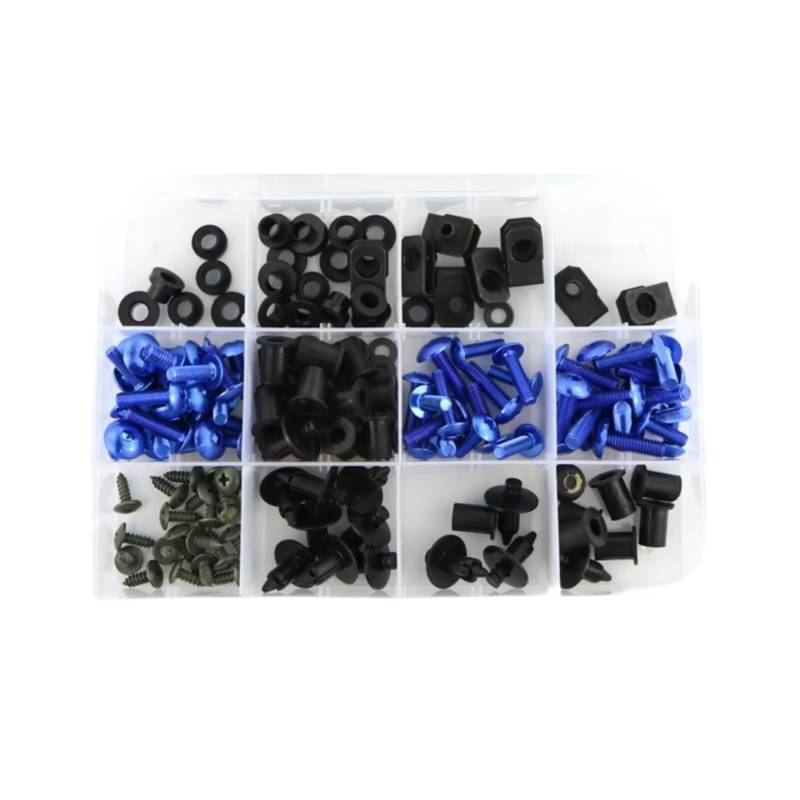 yoneleu Motorrad Bolzen Kompatibel Mit CBR600RR 2007 2008 2009 2010 2011 2012. Motorrad-Komplettsatz Mit Verkleidungsschrauben Und Karosserieschrauben Und -Clips(Blue) von yoneleu