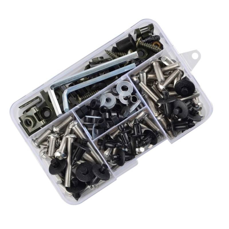 yoneleu Motorrad Bolzen Kompatibel Mit Ducati Für Paulsmart 1000 LE Sport 2006, Motorrad-Verkleidungsschrauben-Set, Karosserie-Schrauben-Set(C 195pcs) von yoneleu