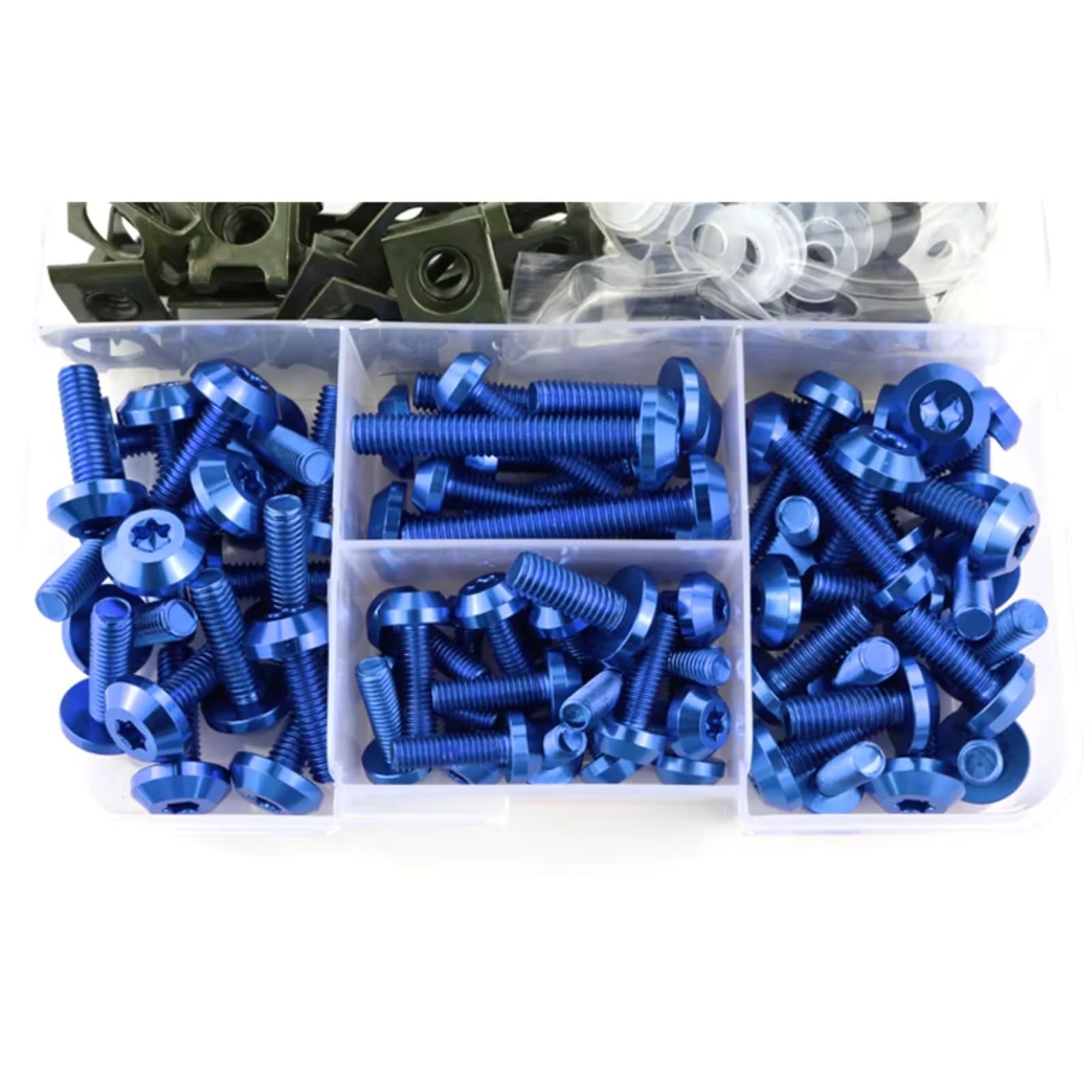yoneleu Motorrad Bolzen Kompatibel Mit VFR750 Für VFR750F VFR800 VFR800X Crossrunner Motorrad Verkleidungsschrauben-Kit Karosserie-Schraubclip(Blue) von yoneleu