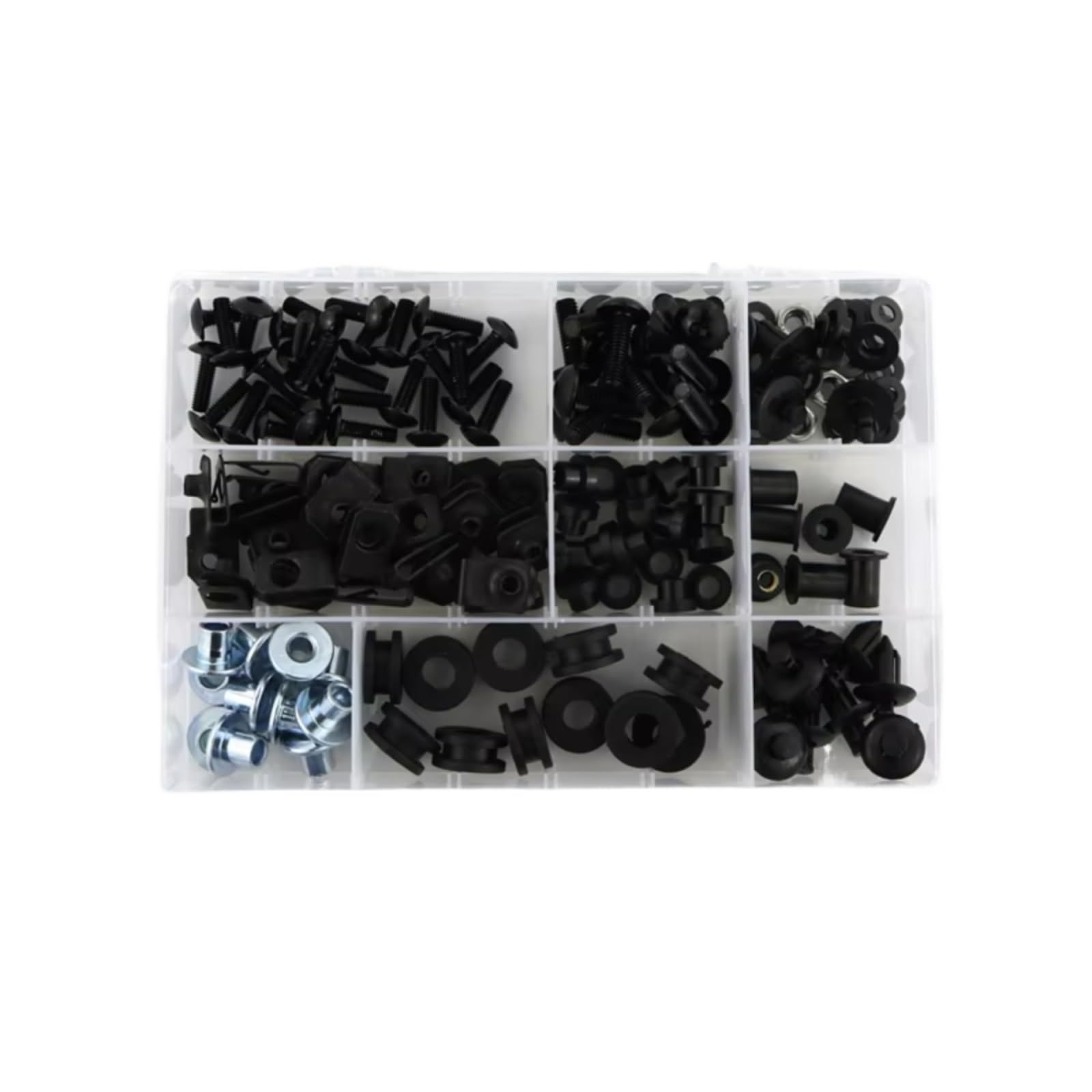 yoneleu Motorrad Bolzen Kompatibel Mit YZF Für R6 1999 2000 2001 2002 Motorrad-Verkleidungsschrauben-Set, Windschutzscheibenschrauben, Verkleidungsclips(Black) von yoneleu