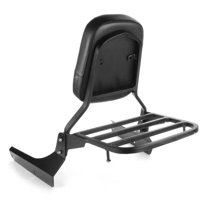 yoneleu Motorrad Gepäckablage Kompatibel Mit VT750C2 Für Shadow Für Spirit 2007 2008 2009 2010 2011 2012 2013 2014 Motorrad-Rückenlehne, Schwarzes Sissy-Bar-Kissenpolster, Gepäckträger von yoneleu