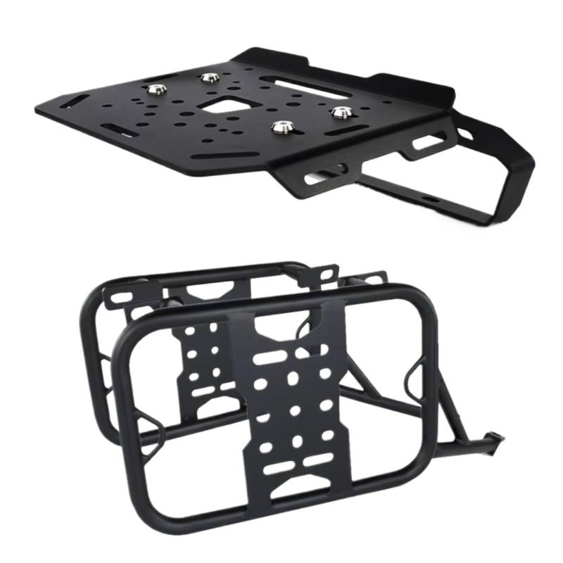 yoneleu Motorrad Gepäckablage Kompatibel Mit Yamaha Für Tenere700 XTZ690 2019 2020 2021 2022 2023 2024 Motorrad-Seitenkoffer-Rack-Rahmen-Top-Box-Koffer-Racks von yoneleu